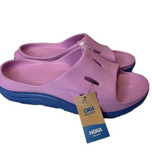 HOKA Ora Recovery Slide 3 Sandals Trekking Sandals Mens 12 Purple Blue